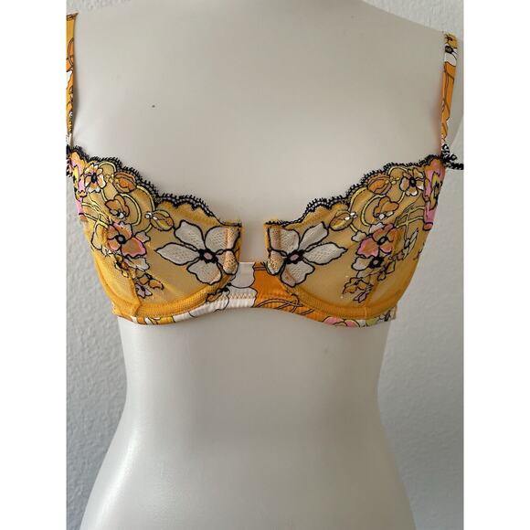 Fenty X Savage Bra Balconette Floral Lace Mod Poppy Retro Lingerie - Picture 2 of 10